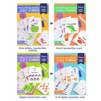 

Early Education Letters Numbers Words Writing Cognitive Child Learning Cards Handwriting Erasable Rewritable Practice Game Card