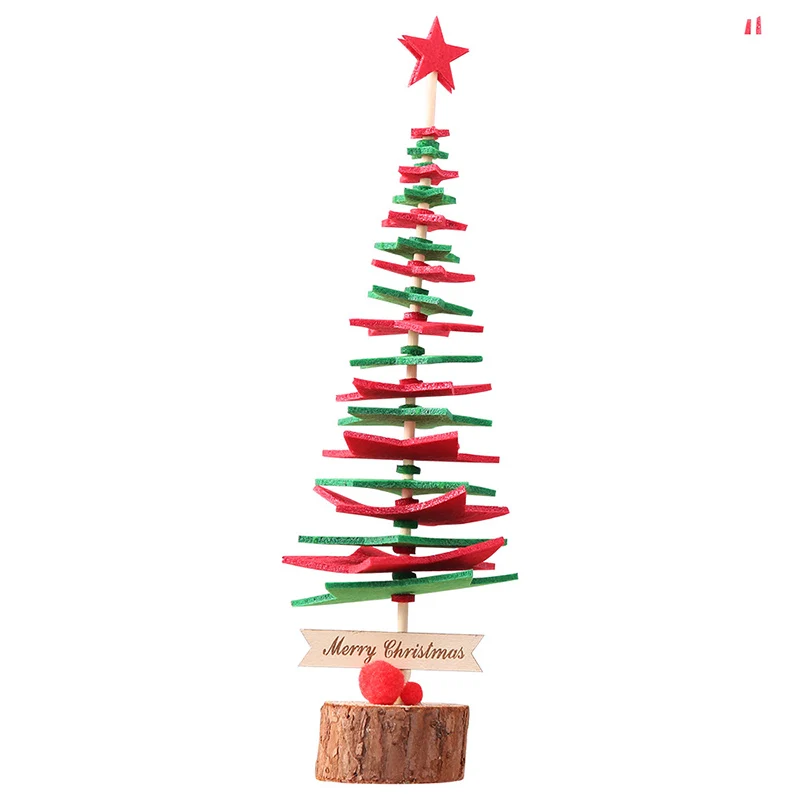 НОВАЯ РОЖДЕСТВЕНСКАЯ мини-елка, рождественское настольное украшение, Рождественский сад, Новогоднее украшение, креативный подарок, мини-елка - Цвет: Red Green