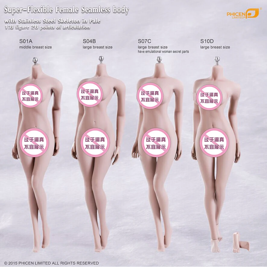 TBLeague S20A 1//6 Female Flexible Pale Skin Large Breast 12/" Figure Body Model