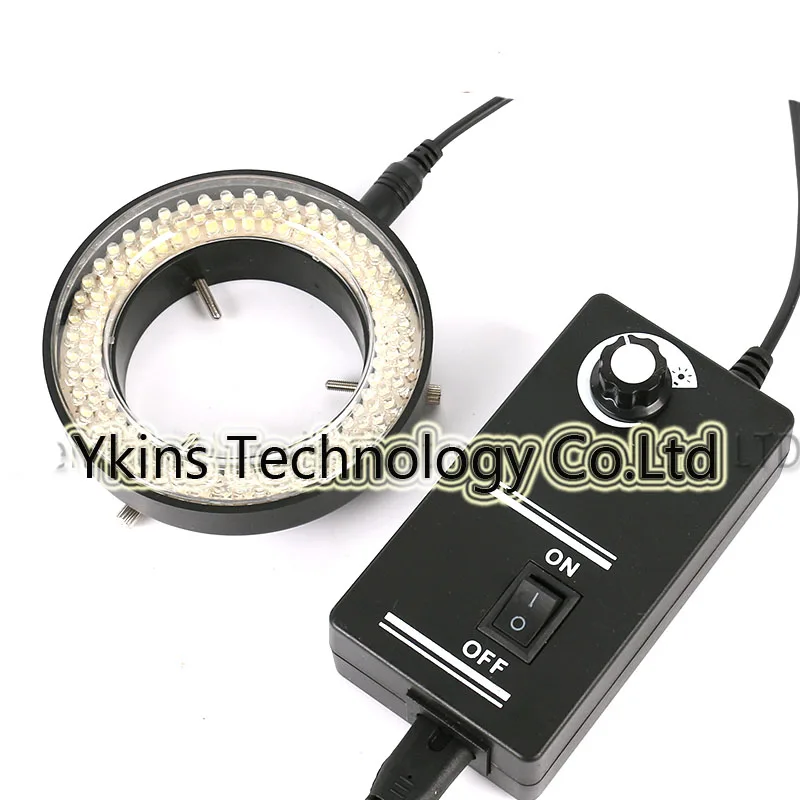 Регулируемый 144 или 56 светодиодный кольцевой светильник 6500K для промышленного стерео тринокулярного бинокулярного микроскопа цифровой видеокамеры