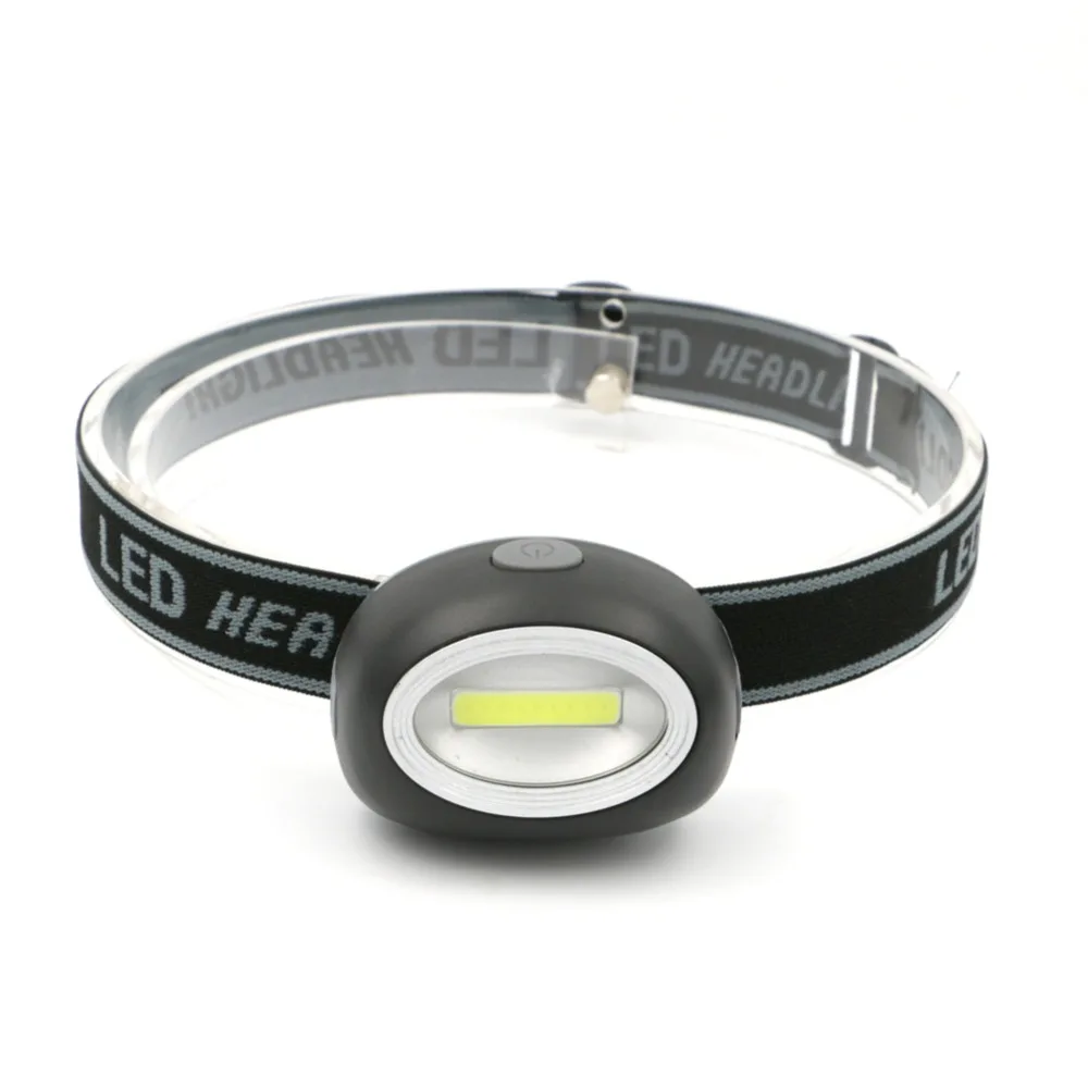

Hot COB LED Super Bright Mini Headlight Flashlight Head Lamp 3-Mode Rainproof Camping Linterna Frontal Lantern by AAA Battery