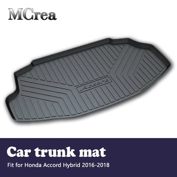 

MCrea Auto Car Rear Trunk Mat Cargo Liner For Honda Accord 10th 2018 2017 2016 Hybrid Trunk Boot Carpet Luggage Tray Floor Mat