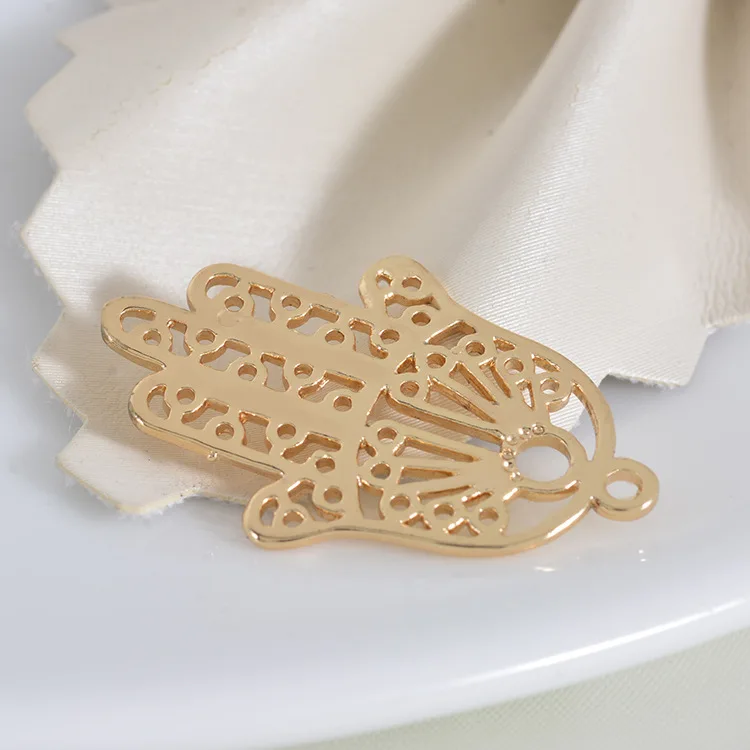 

6PCS 27x17.5MM 24K Champagne Gold Color Plated Buddha Palm Hand Brass Charms Pendants High Quality Diy Jewelry Accessories
