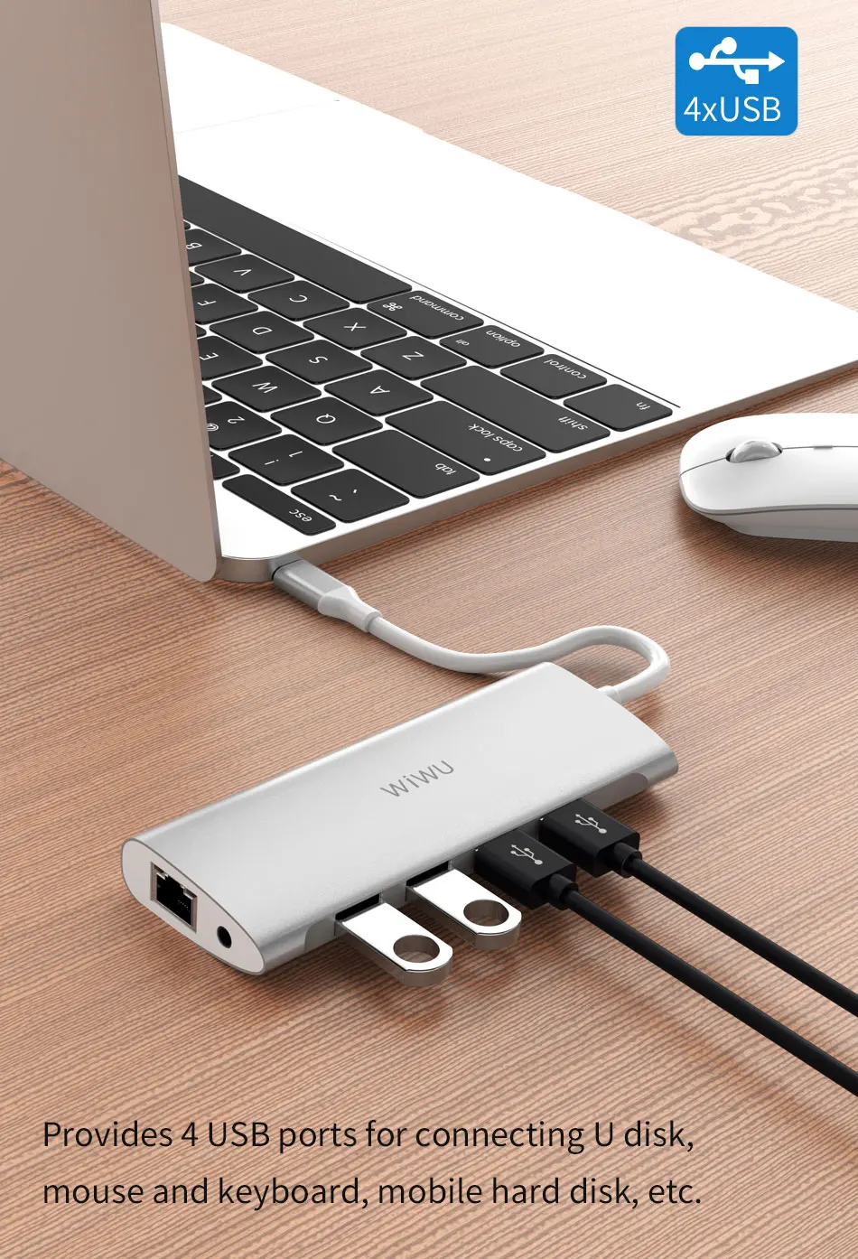 WIWU 11 в 1 мульти usb-хаб для MacBook Pro USB адаптер док-станция для зарядки type-c концентратор HDMI RJ45 VGA USB разветвитель 3,0 USB C концентратор