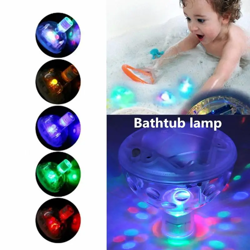 Colorful Luz Piscando Brinquedo Do Banho Do Bebê Dos Miúdos Engraçados Brinquedos Tubo de Luz À