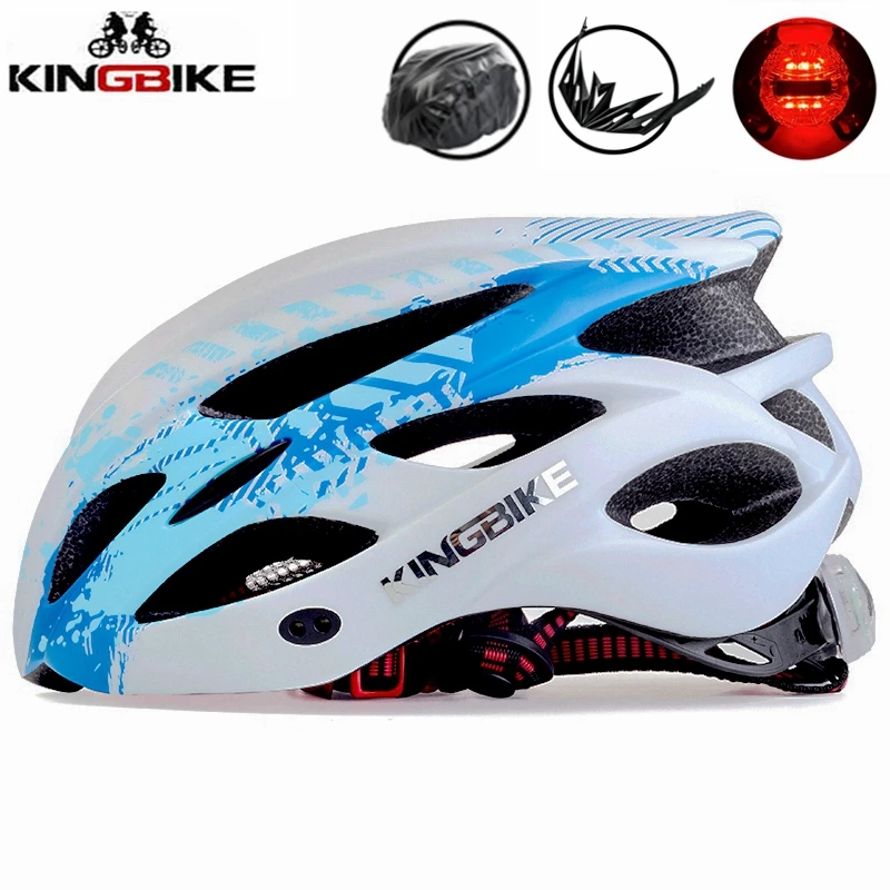 KINGBIKE велосипедный шлем для женщин и мужчин велосипедный шлем дорожный горный с козырьком MTB велосипедные шлемы безопасности задний фонарь casco ciclismo