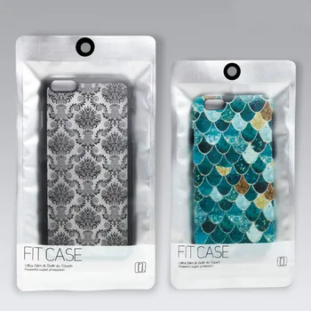 

100pcs Sliver phone shell plus packaging bags varies size zip lock bag ziplock storage plastic pouch wholesale