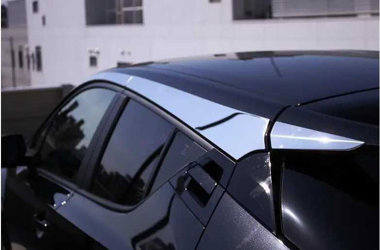 6 шт. sus304 Нержавеющая сталь окна гарнир крышка литья планки верх для Toyota C-HR до
