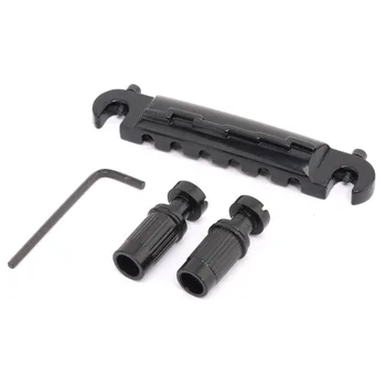 

Musiclily 6 String Compensated Wraparound Stud Mount Adjustable Bridge for Les Paul Style Guitar, Black