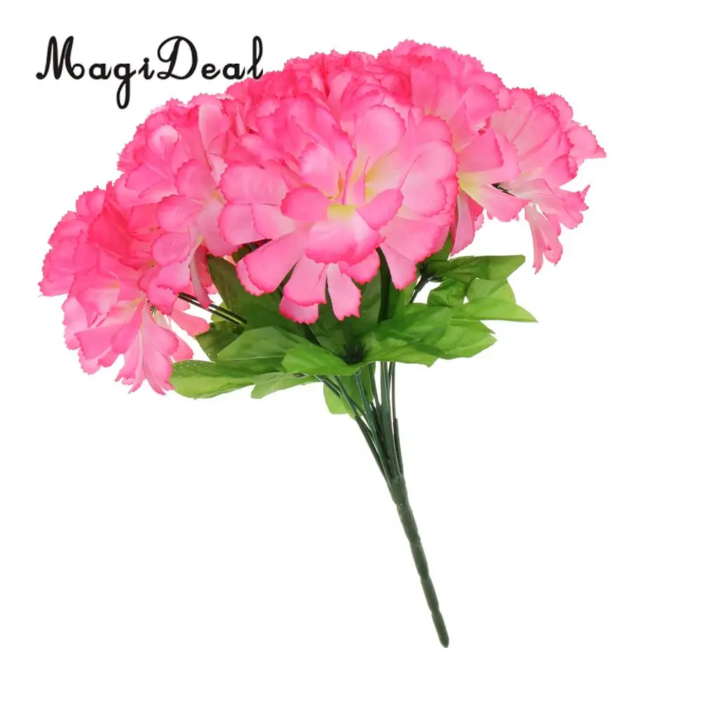 Artificial Silk Chrysanthemum Bouquet Home Decor Cemetery Flower 