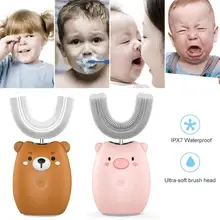 Мультфильм Blu-Ray детская зубная щетка отбеливание зубная щетка перезаряжаемая Водонепроницаемая звуковая волна автоматическая зубная щетка