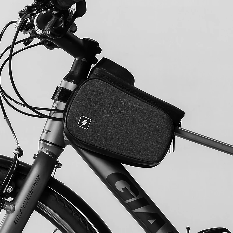 Sale Sahoo 122007 Touch Screen Bike 6.5in Cell Mobile Phone Bag Front Frame Top Tube Cycling Pouch Double Side Bicycle Pannier 5