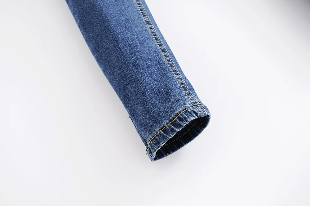 Женские джинсы стрейч с высокой талией, с царапинами, на шнуровке, с бабочками, вымытые синие джинсы, брюки, обтягивающие,, весенние брюки C1469