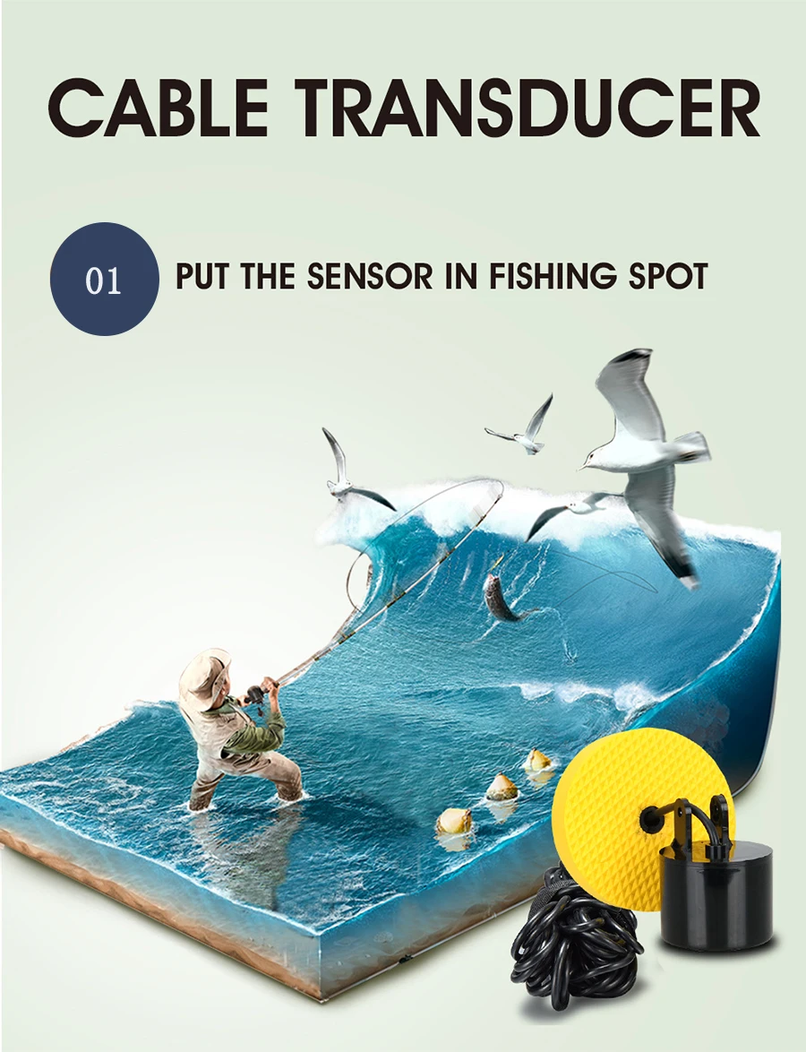 LCD Localizadores de Peixe isca De Pesca