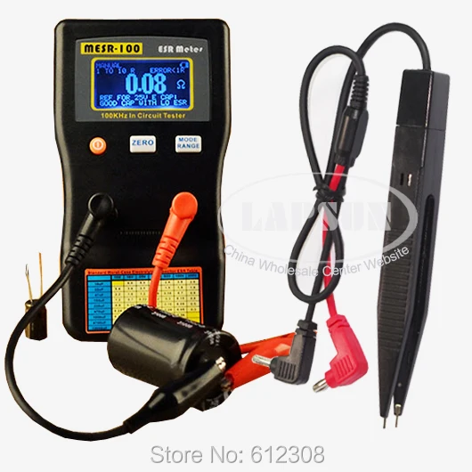 MESR100 тестер конденсатора ESR с автоматическим подключением до 0 001 100R 2 парами