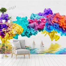 Beibehang пользовательские фото обои настенные чернила дым пейзаж птица абстрактный фон украшения стены живопись papel де parede