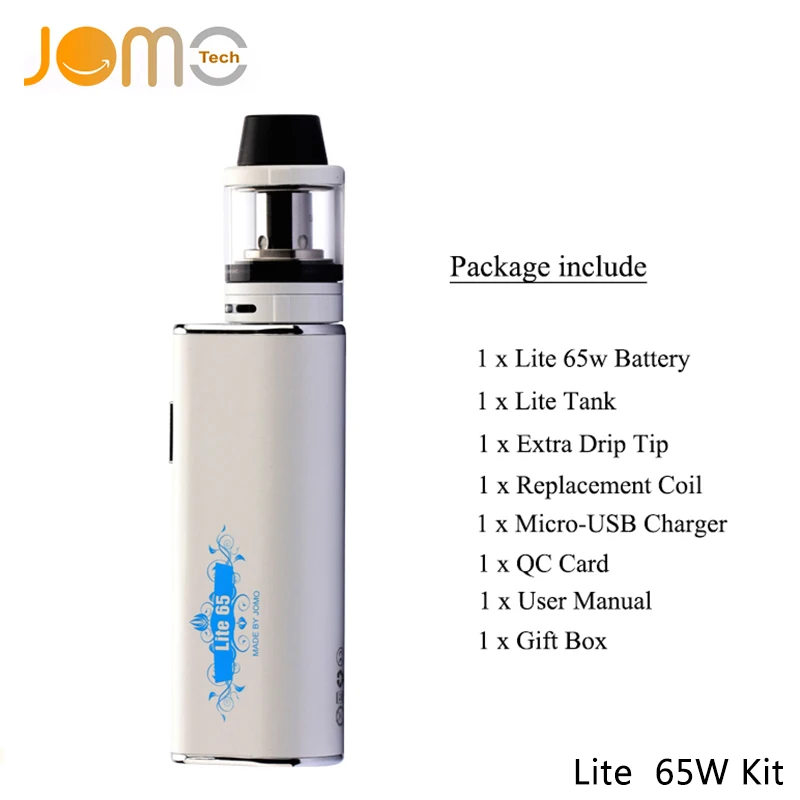 Оригинал jomotech 65 Вт поле mod электронная сигарета комплект жидкостью vape Сигарета 2200