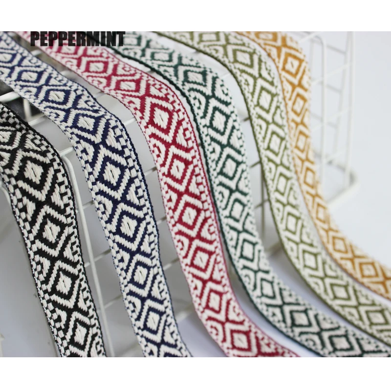 1yard Cotton Jacquar bing 2.5cm Wide Ribbon Embroidery Style Trim