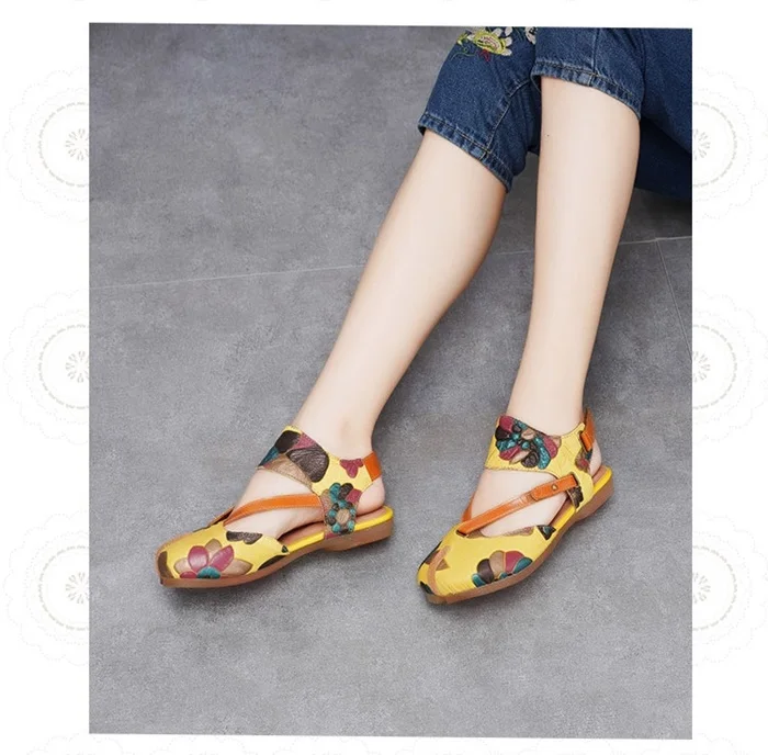 genuine leather flat sandals09