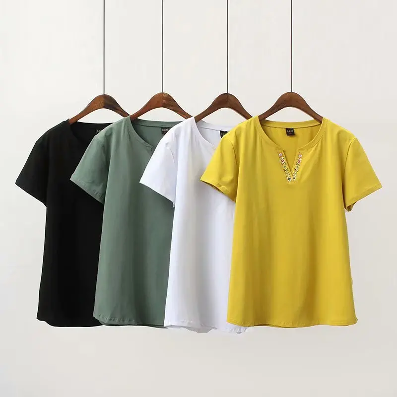

2019 Spring Oversized Plus Size Women T Shirt Cotton O Neck Solid White t-shirts Women Tops Tshirt Summer Tee Shirt