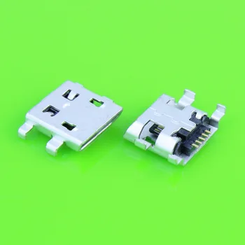 

100pcs/lot Micro USB connector B type female jack sink 1.0 DIP 5Pin 4FEET FLAT MOUTH