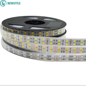 

DC12v 120leds/m RGB Led Strip 5050 SMD Led Flexible Lights 5m/reel Double Row Warm White/White/RGB Led Tape Light