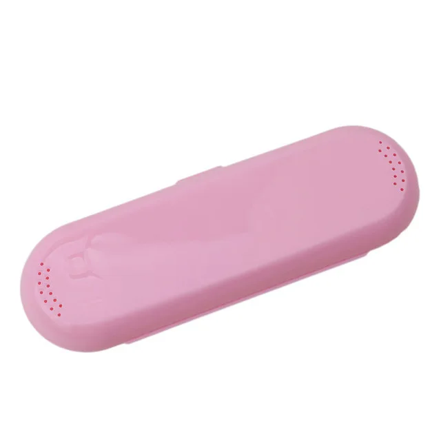 Лидер продаж, 1 предмет, Портативный Зубная щётка держатель Аксессуары для ванной комнаты Электрический Зубная щётка Чехол держатель путешествия коробка для хранения - Цвет: Розовый