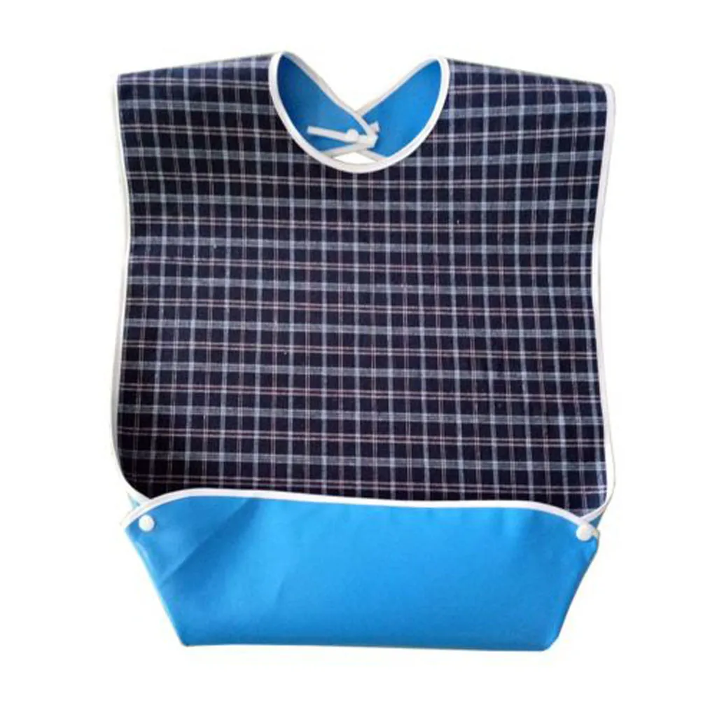 

Waterproof Bib Adult Mealtime Cloth Protector Detachable Disability Aid Aprons s90412