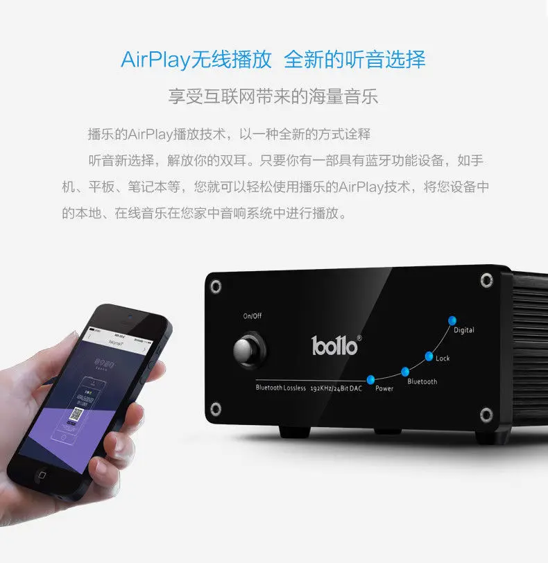 

Bluetooth Lossless Wireless Audio Receiver 192KHz/24Bit DAC OPT COAX Decoding