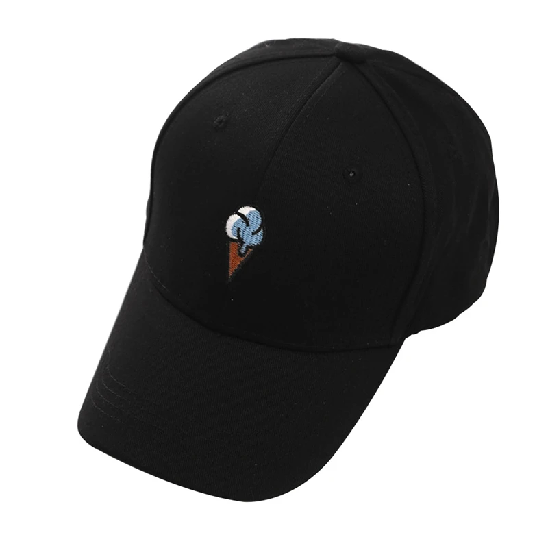 

Summer Cotton Caps Baseball Cap Unisex Snapback Embroidery Ice Cream Hats Hip-Hop Adjustable Hat Solid color