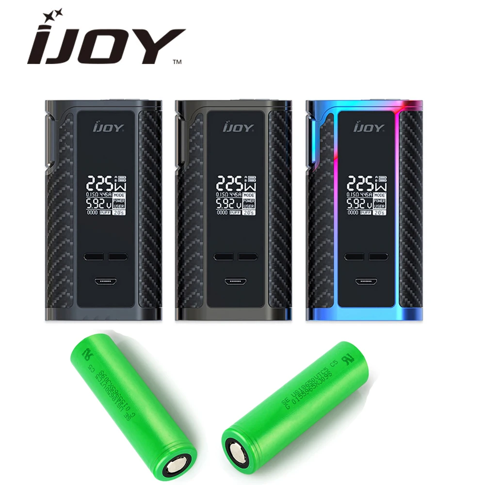 Оригинальный 225 Вт IJOY Captain PD1865 TC коробка мод с 2x18650 мАч 2600 батарея для RDTA 5S Wondervape RDA атомайзер электронная сигарета мод