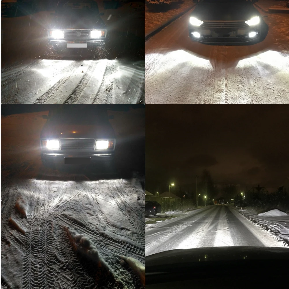 WLJH 2x авто LED H7 фары дальнего света лампы 4000лм Автомобильный свет HB2 Hi Lo луч двойной