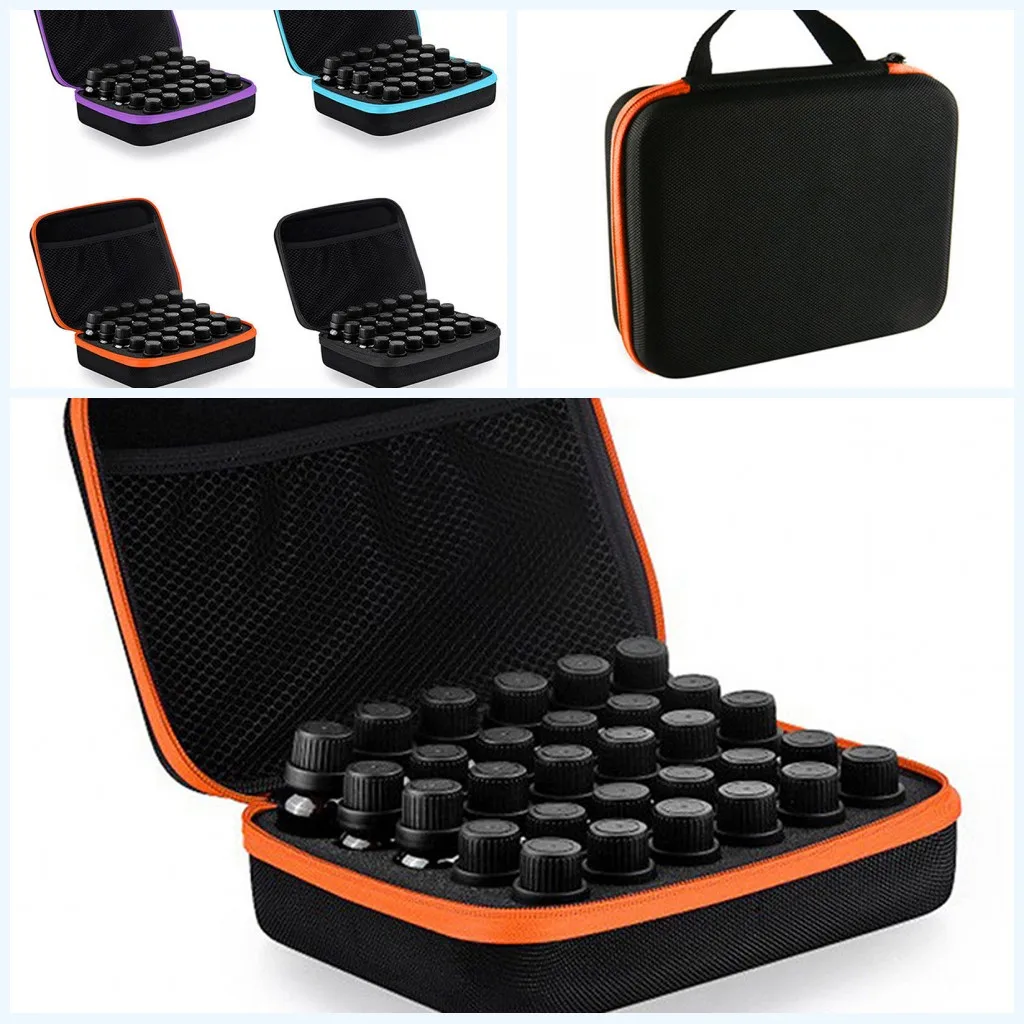 

2019 New Portable Bottles Organizer 30 Bottles 5~15ML Essential Oil Carry Case Holder Storage Perfume Jewerly Packaging Bag
