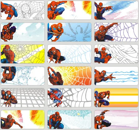 72pcs spiderman prints cartoon name sticker/name labels ... 72pcs spiderman prints cartoon name sticker/name labels ...