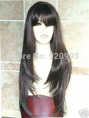 WQ и Оптовая &amp&gt&gt&gt Новый Длинные Натуральный коричневый Парик 4 #|wig|wig wavewig bob |