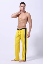 European and American men low-waisted sports pants black and yellow with yoga fitness sports household pants pure cotton casual European and American men low-waisted sports pants black and yellow with yoga fitness sports household pants pure cotton casual
