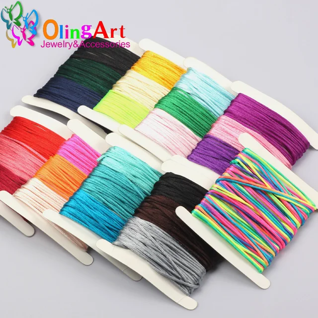 Olingart 9m 1 0mm Mixed Color Jade Line Chinese Knot String Knit Olingart 9m 1 0mm Mixed Color Jade Line Chinese Knot String Knit Cords Ropes