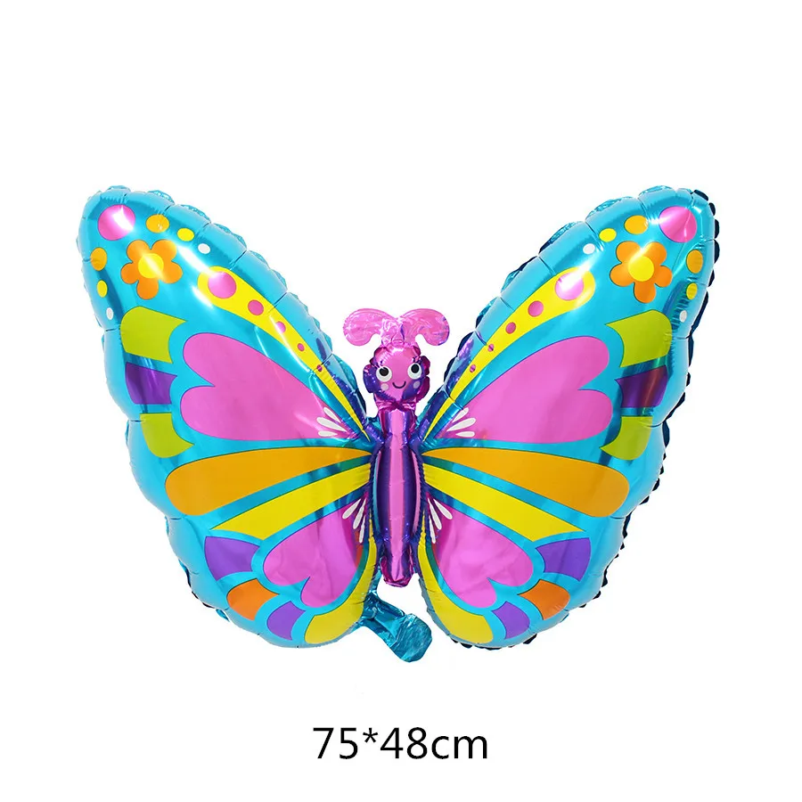 New Large Butterfly Foil Balloon for Baby Shower Kids Girl Birthday Jungle Party Decoration Inflatable Air Balloon Animal Globos