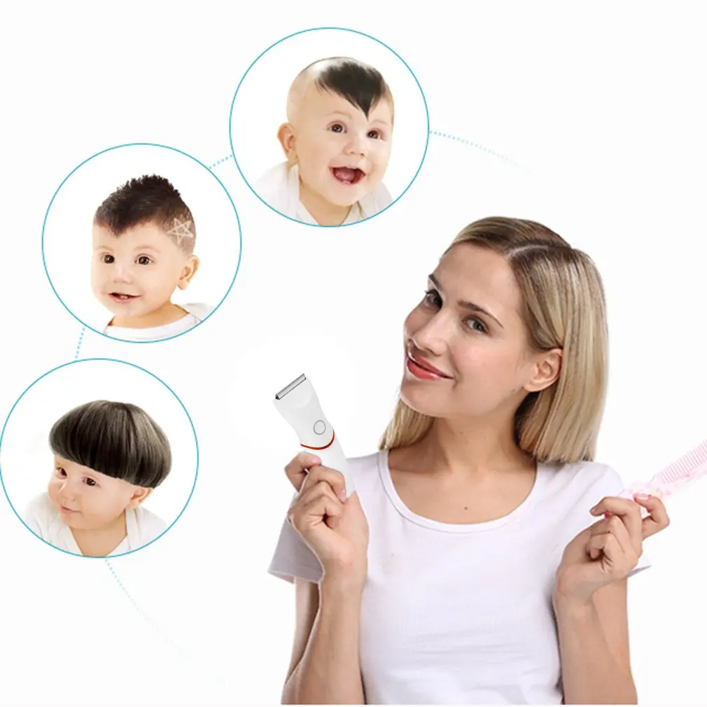 Rechargeable Baby Hair Trimmer Portable Waterproof IPX7 Electric Mute
