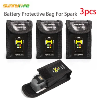 

3PC/Set Li-po Battery Safe Bag Heat Resistence Explosion Proof Radiation Protection Bag for DJI Spark Drone Accessories