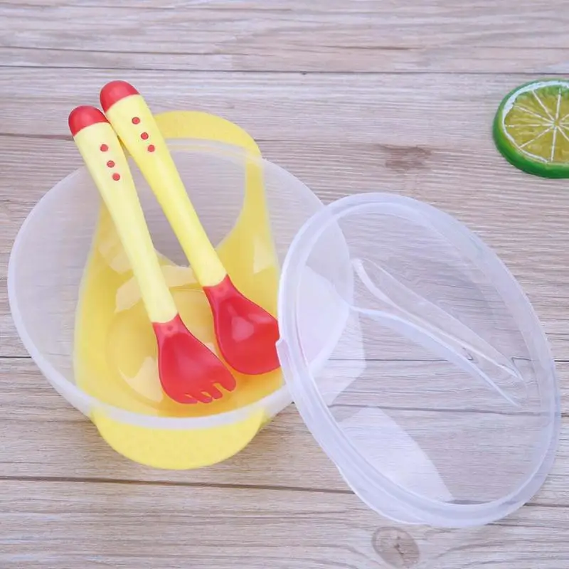 Комплект чаши для малышей с ложкой вилка детская обучающая миска для еды для кормления Аксессуары для посуды