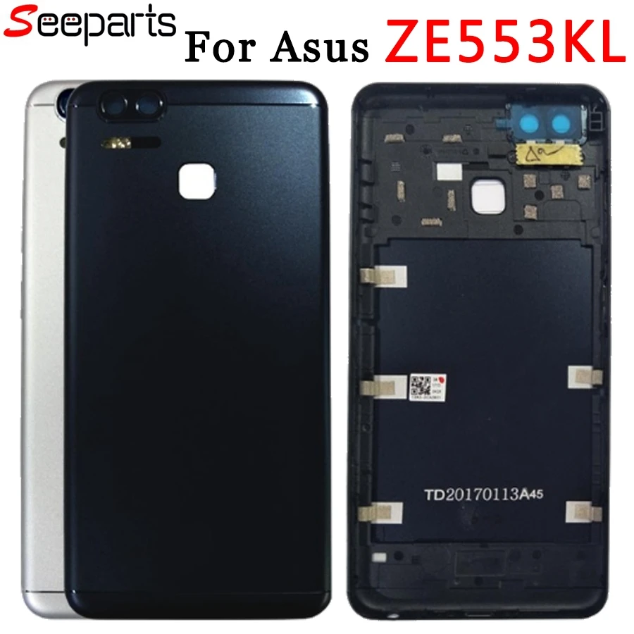 Для ASUS ZenFone 3 Zoom ZE553KL Задняя крышка батареи чехол с кнопкой включения громкости объектив камеры для Asus ze553kl задняя крышка корпуса