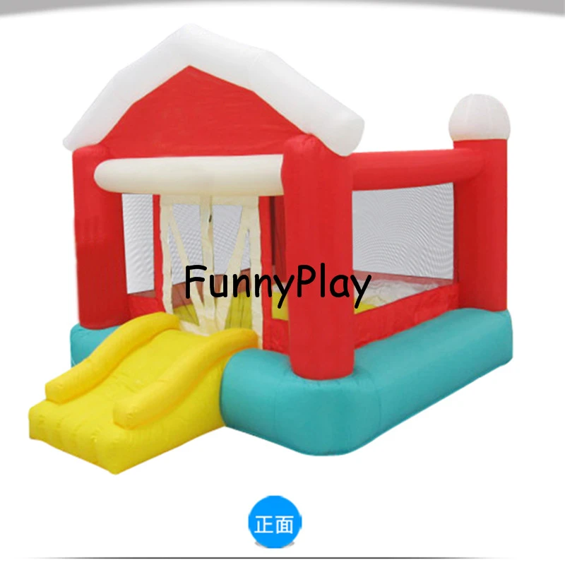 Mini Chateau Gonflable De Noel En Nylon Bon Marche Maison De Saut Jeu Avec Souffleur D Air Pour Enfants Aliexpress