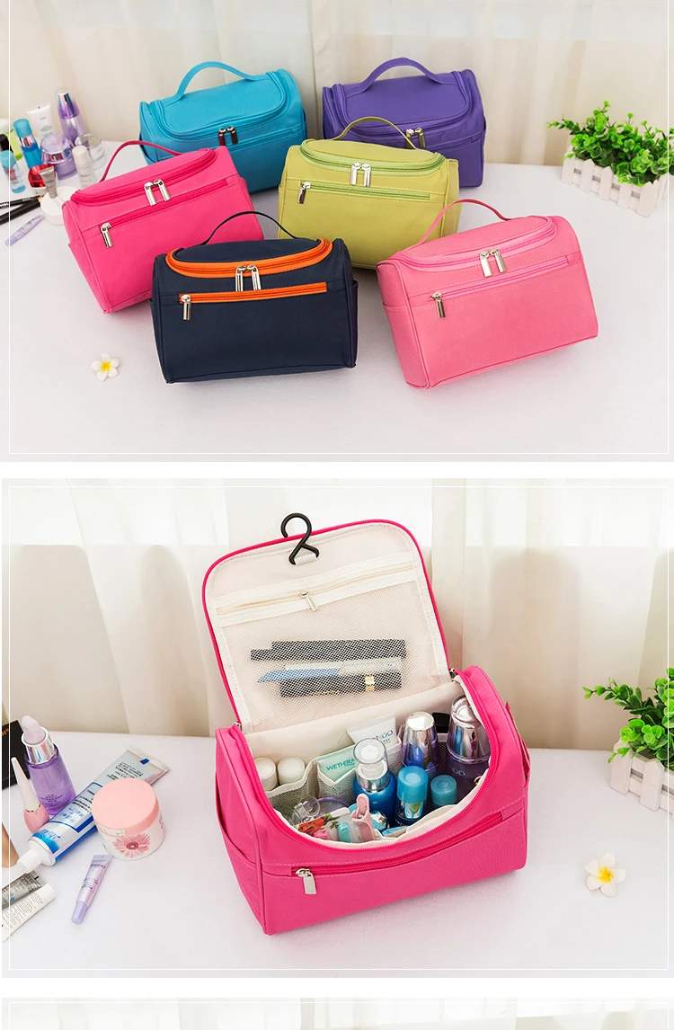 Portable cosmetic makeup bag travel organizer women travel handbag Beautician Vanity Necessaire Trip Toiletry Wash Bra Underwear 3