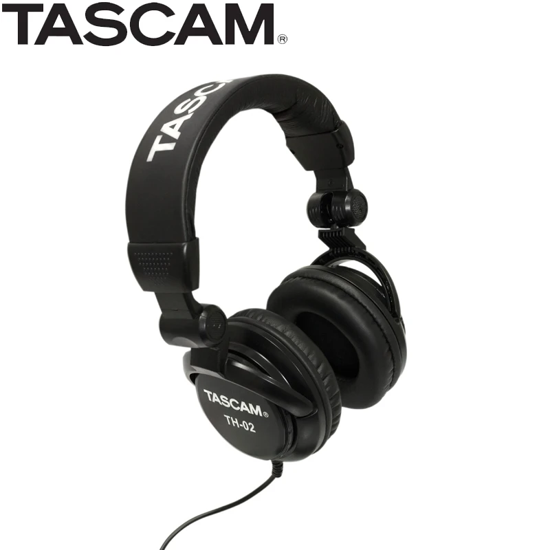 Черные наушники Tascam для студийной записи складные и Удобные Складные студийные с