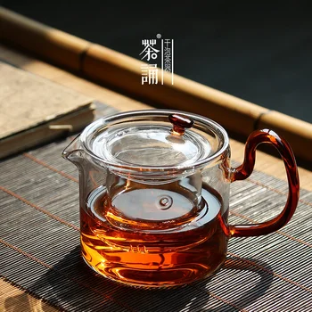 

Glass teapot transparent high temperature resistant thickened filter tea cooker simple household heated tea pot water kettle