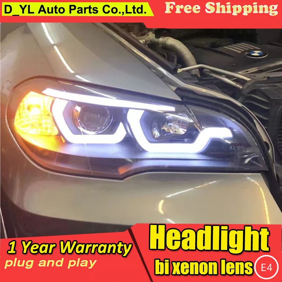 Чехол для стайлинга автомобиля BMW X5 E70 светодиодный ные фары 2007 2011 года передняя