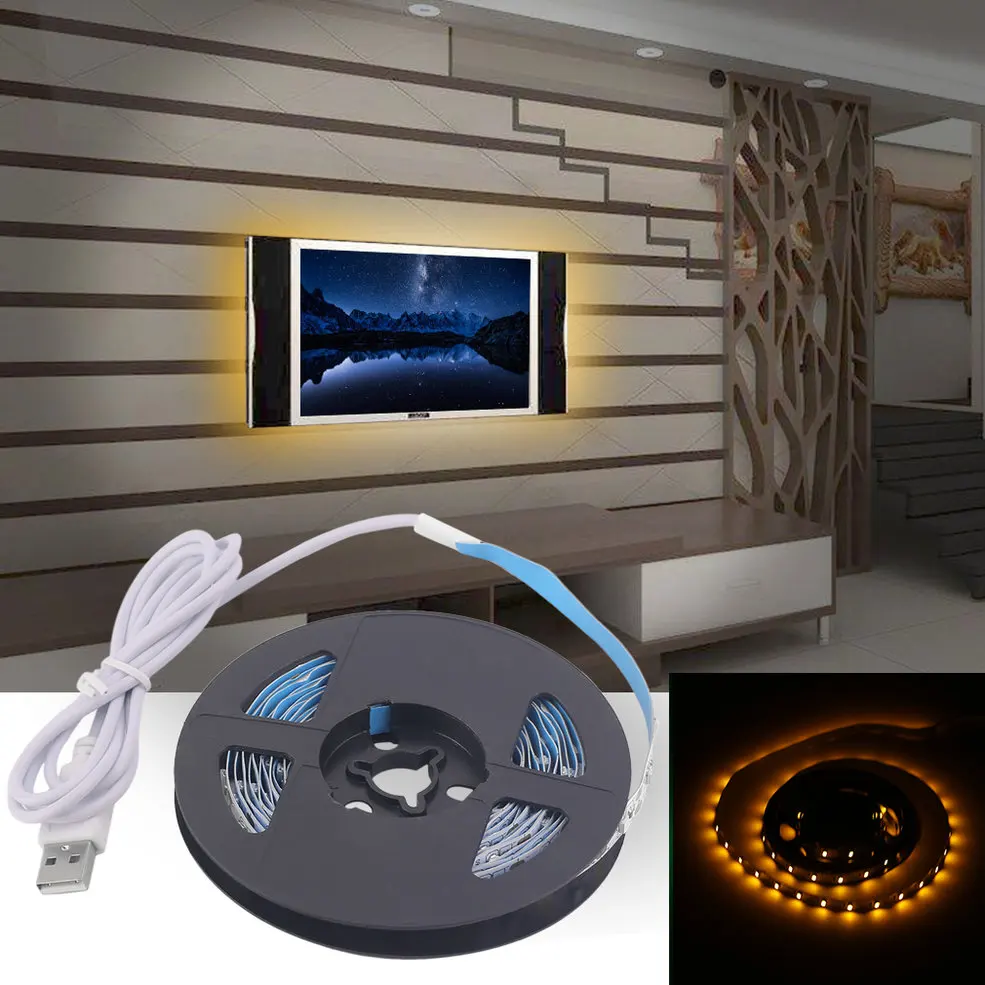 

2pcs Flexible LED Tape Lamps USB LED Strip Lights SMD3528 300CM Decoration Light