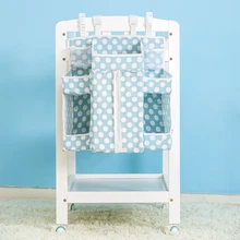 Большой подвесной карман для хранения игрушек, пеленок для кроватки, органайзер 48*48 см, прикроватная Детская сумка, постельные принадлежности, аксессуары для детских вещей