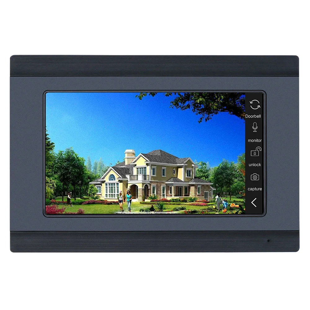 SmartYIBA Wifi Intercom Door Phone 7 Inch TFT LCD Wired Video Doorbell RFID Password Unlock APP Control Door Intercom Smart Home